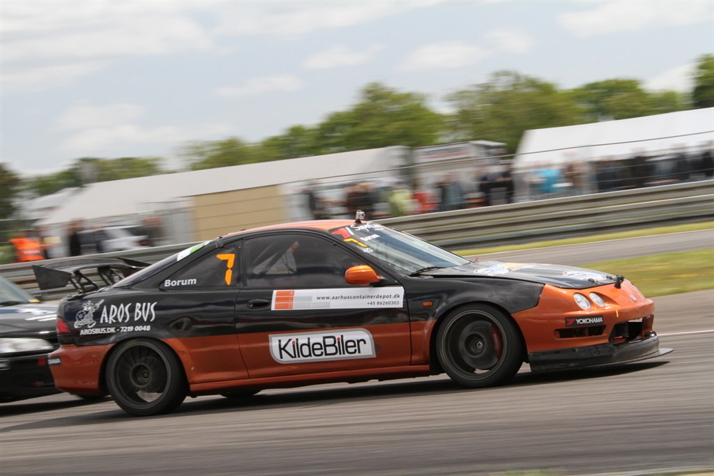 Honda Integraen havde rigtig god med fart med Jakob Borum bag rattet.
(Foto: Keld Dohm)